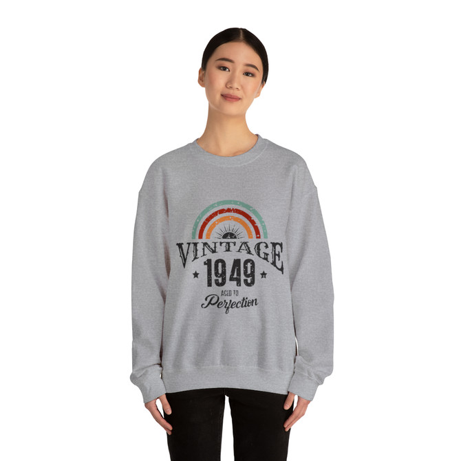 Unisex Heavy Blend™ Crewneck Sweatshirt, Vintage 1949 Sweat Shirt