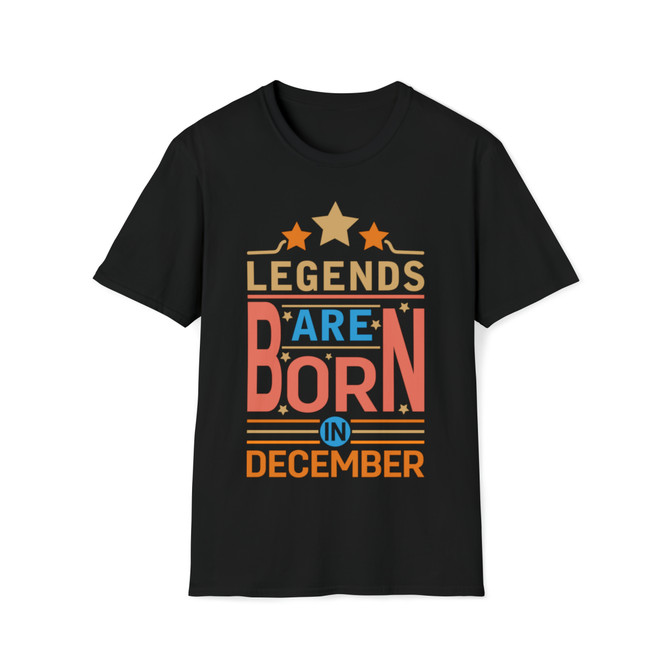 Unisex Softstyle T-Shirt, legends are born in December T-shirt, birthday gift