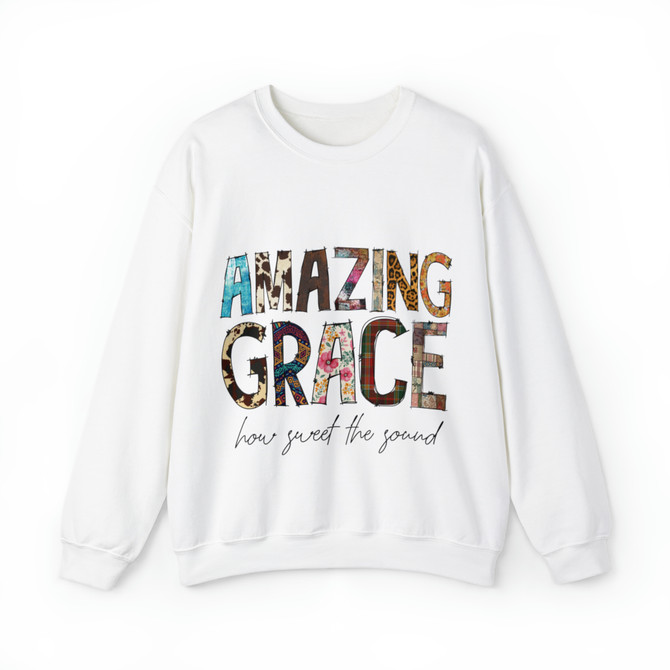 Unisex Heavy Blend™ Crewneck Sweatshirt, Amazing Grace Sweatshirt