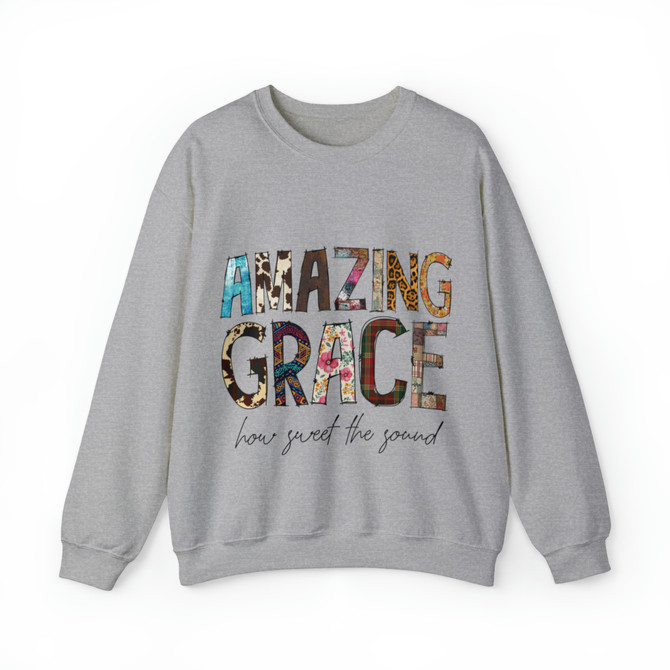 Unisex Heavy Blend™ Crewneck Sweatshirt, Amazing Grace Sweatshirt