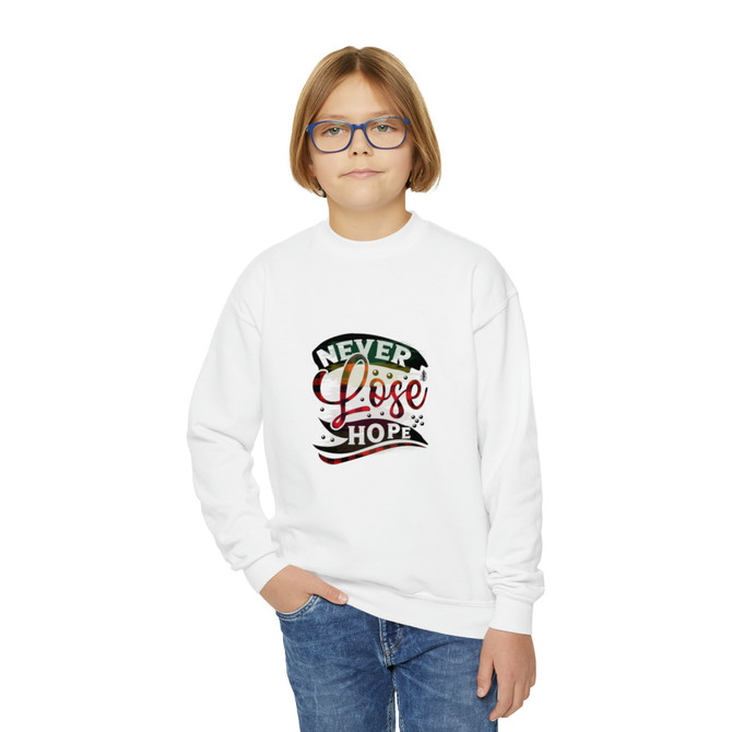 Youth Crewneck Sweatshirt, Never Lose Hope Sweatshirt