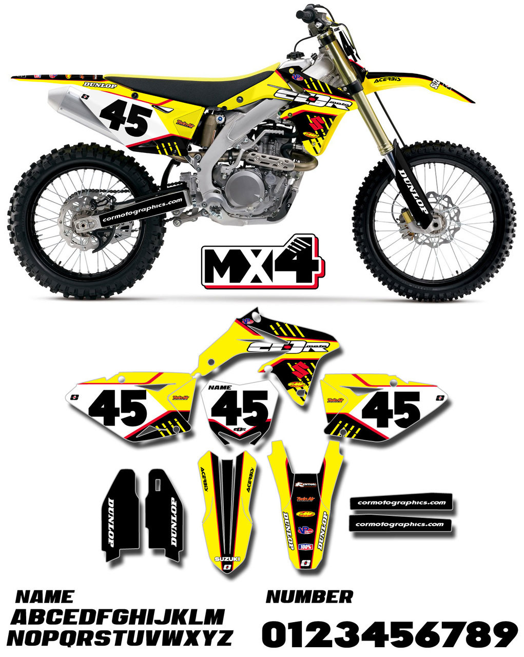Suzuki MX4 Kit - Cor Moto Graphics