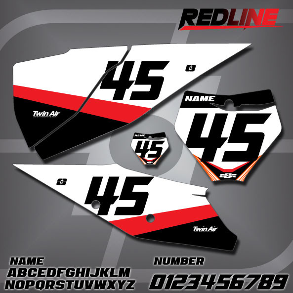 KTM Redline Number Plates - Cor Moto 