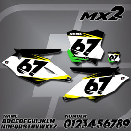 Kawasaki MX2 Number Plates