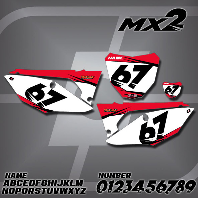 Honda MX2 Number Plates