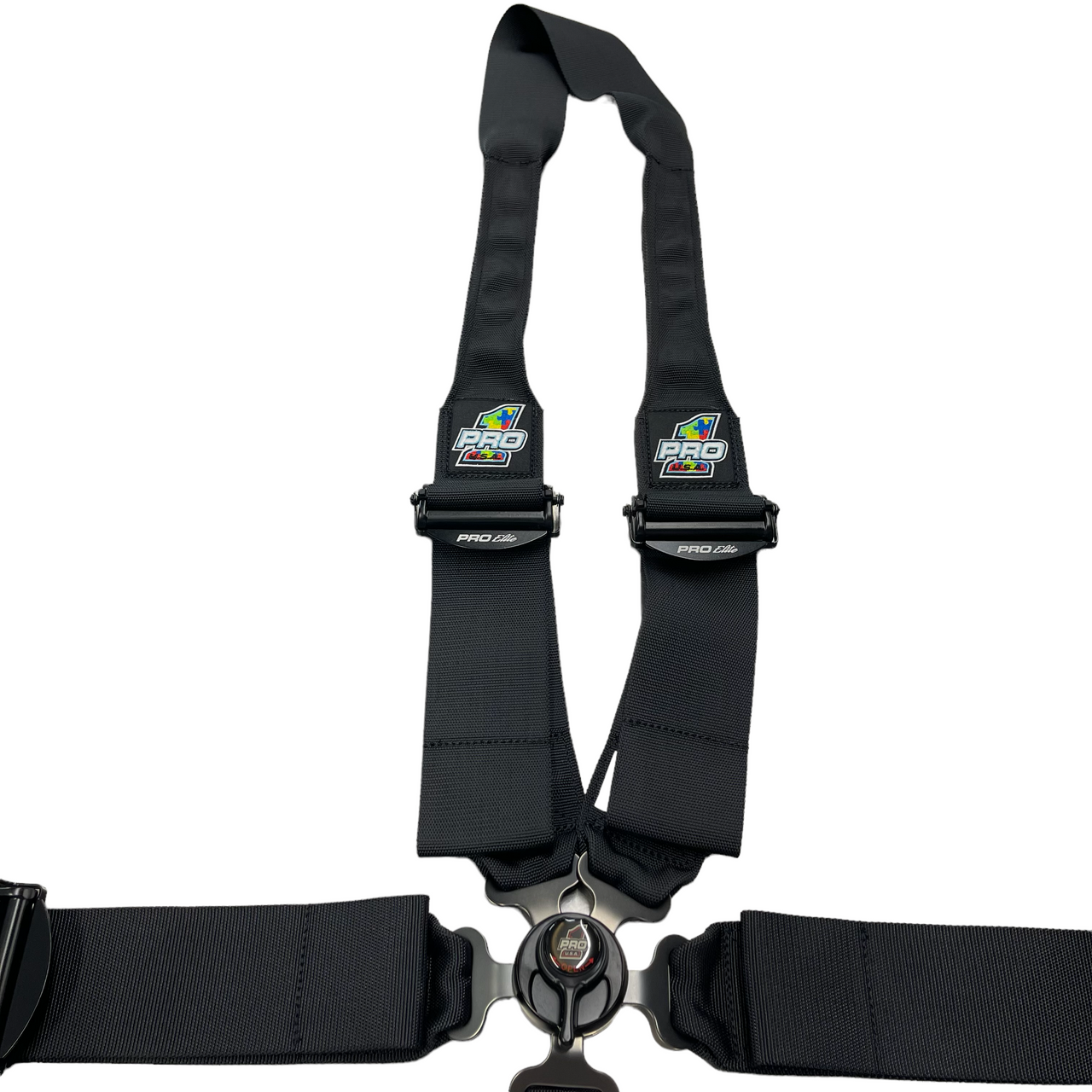 Pro Elite Cam Lock HANS Compatible Dragster Seat Belts Black