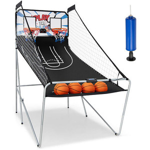 Foldable Double Electronic Basketball Game with 4 Balls Indoor-Gray B593-SP35202COLOR Foldable Double Electronic Basketball Game with 4 Balls Indoor-Gray B593-SP35202COLOR