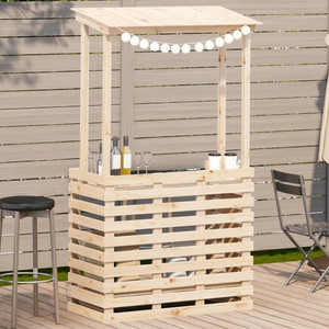 Outdoor Bar Table Natural wood Solid pine wood Medium A949-832534 Outdoor Bar Table Natural wood Solid pine wood Medium A949-832534