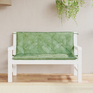Garden Bench Cushion Set of 2 Leaf Pattern Oxford Fabric A949-361694 Garden Bench Cushion Set of 2 Leaf Pattern Oxford Fabric A949-361694