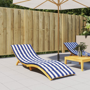 Sun Lounger Cushion Blue and White Oxford fabric (100% polyester) A949-361421 Sun Lounger Cushion Blue and White Oxford fabric (100% polyester) A949-361421