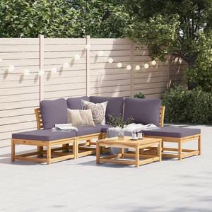 Garden Lounge Set Acacia wood (light brown), Dark Grey cushions A949-3214306 Garden Lounge Set Acacia wood (light brown), Dark Grey cushions A949-3214306