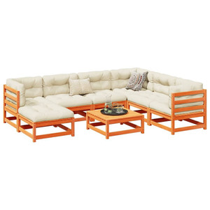 Garden Sofa Set Wax Brown Solid Pine Wood Large Modular A949-3299553 Garden Sofa Set Wax Brown Solid Pine Wood Large Modular A949-3299553