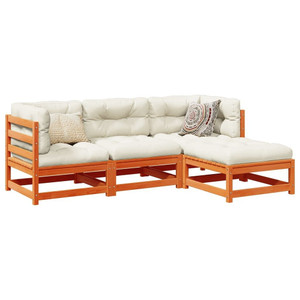 Garden Sofa Set Wax Brown Solid Pine Wood 4 Piece Set Modular A949-3299378 Garden Sofa Set Wax Brown Solid Pine Wood 4 Piece Set Modular A949-3299378