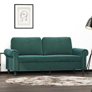 2-seater Sofa Dark Green Velvet (100% polyester), Metal 2-seater A949-359531 2-seater Sofa Dark Green Velvet (100% polyester), Metal 2-seater A949-359531