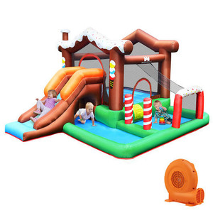 Kids Inflatable Bounce House Jumping Castle Slide Climber Bouncer with 550W Blower - Color: Multico D681-OP70396+ES10150US Kids Inflatable Bounce House Jumping Castle Slide Climber Bouncer with 550W Blower - Color: Multico D681-OP70396+ES10150US