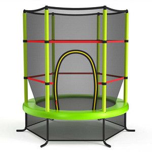 55 Inch Kids Recreational Trampoline Bouncing Jumping Mat with Enclosure Net-Green - Color: Green D681-TW10052GN 55 Inch Kids Recreational Trampoline Bouncing Jumping Mat with Enclosure Net-Green - Color: Green D681-TW10052GN