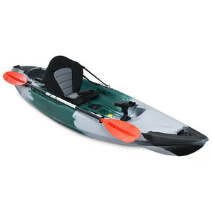 Sit-on-Top Fishing Kayak Boat With Fishing Rod Holders and Paddle-Gray - Color: Gray D681-SP37771GN Sit-on-Top Fishing Kayak Boat With Fishing Rod Holders and Paddle-Gray - Color: Gray D681-SP37771GN