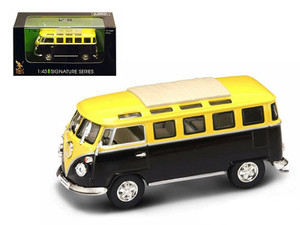 1962 Volkswagen Microbus Van Bus Yellow/Black 1/43 Diecast Car by Road Signature F977-43209y 1962 Volkswagen Microbus Van Bus Yellow/Black 1/43 Diecast Car by Road Signature F977-43209y