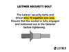 Leitner Security Driver & Bolt Kit | Set of 4 Bolts