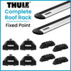 Thule Fixpoint Evo SILVER WingBar Evo Crossbar Complete Roof Rack