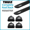 Thule Raised Rail Evo BLACK WingBar Evo Complete Roof Rack