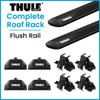 Thule Flush Rail Evo BLACK WingBar Evo Complete Roof Rack