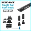 Rhino-Rack 2500 BLACK Vortex Aero SINGLE Bar Cab Rack | Bare Roof