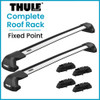 Thule Fixpoint SILVER WingBar Edge Crossbar Complete Roof Rack | Fixed Points