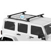 2007-2018 Jeep Wrangler 4DR JK Yakima 2 Crossbar w/RibCage Support Complete Roof Rack System