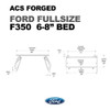 Ford F-350 - 6ft-8in Bed | Leitner ACS FORGED Bed Rack | 2004-2021