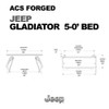 Jeep Gladiator - 5ft Bed | Leitner ACS FORGED Bed Rack | 2021+