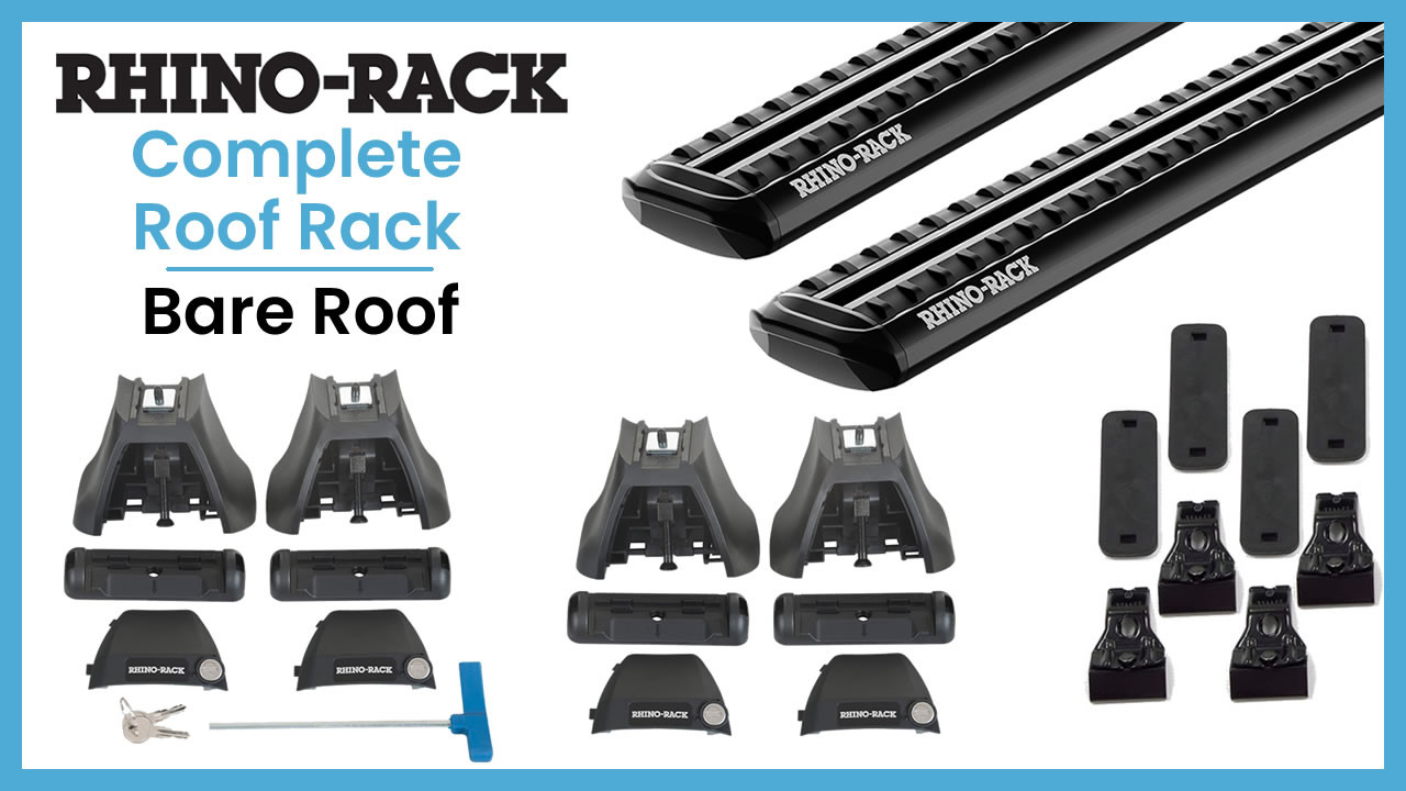 Rhino-Rack 2500 BLACK Sportz Bar Complete Roof Rack | Bare Roof