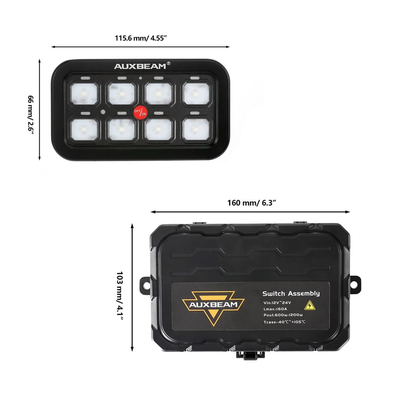 Auxbeam 8 Gang LED Switch Panel Kit (Two-Sided) — 4Runner