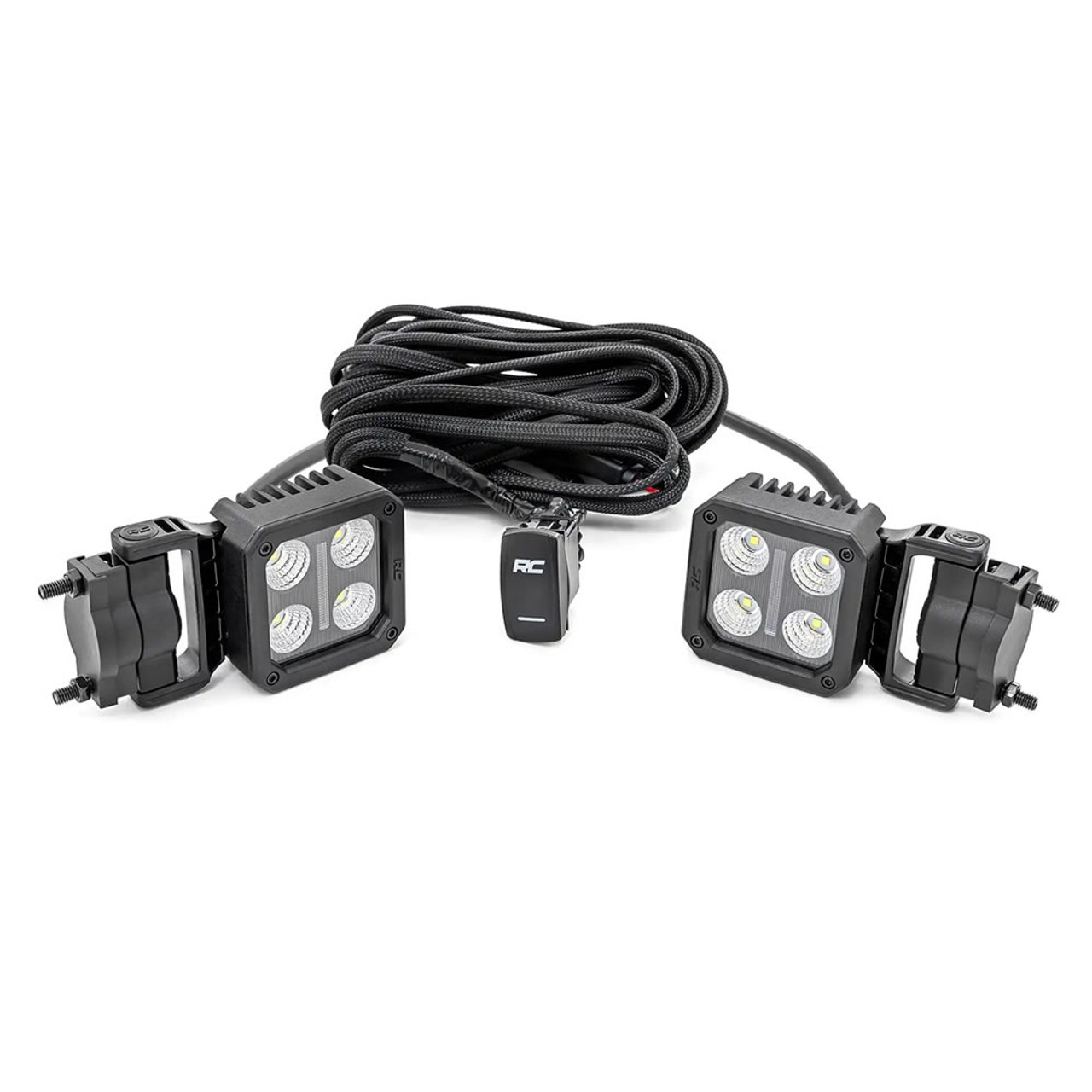 Rough Country LED Light Swivel Mount w/ Amber DRL Set of 2