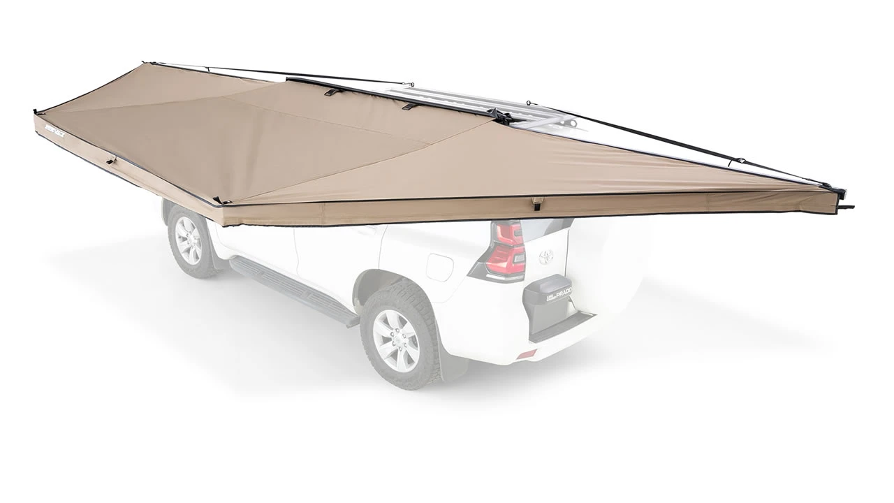 180&deg; Awnings deployed on a vehicle