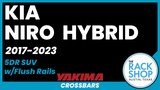 2017-2023 Kia Niro Hybrid (w/flush rails) Yakima Crossbar Complete Roof Rack