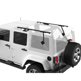 2007-2018 Jeep Wrangler 4DR JK Yakima 2 Crossbar w/RibCage Support Complete Roof Rack System