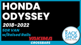2018-2022 Honda Odyssey (w/raised rails) Yakima Crossbar Complete Roof Rack
