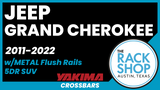 2011-2021 Jeep Grand Cherokee (w/metal flush rails) Yakima Crossbar Complete Roof Rack
