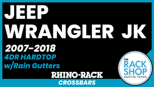 2007-2018 Jeep Wrangler JK 4DR Hardtop Rhino-Rack Vortex Aero Roof Rack