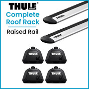 Thule Raised Rail Evo SILVER WingBar Evo Complete Roof Rack