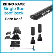 Rhino-Rack 2500 BLACK Vortex Aero SINGLE Bar Cab Rack | Bare Roof