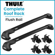 Thule Flush Rail BLACK WingBar Edge Crossbar Complete Roof Rack | Flush Rails