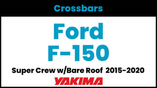 Ford F-150 Super Crew Yakima Crossbar Complete Roof Rack | 2015-2020