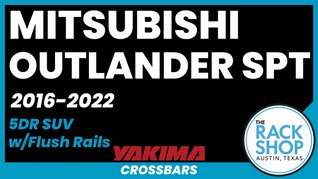 2016-2022 Mitsubishi Outlander Sport (w/flush rails) Yakima Crossbar Complete Roof Rack