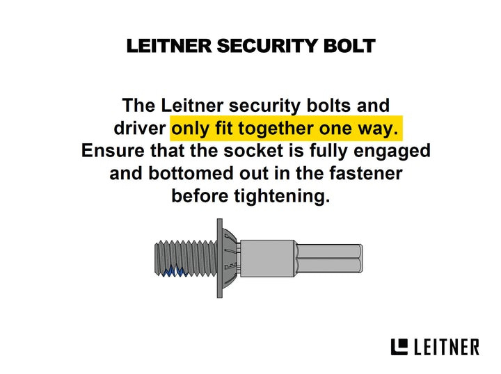 Leitner Security Driver & Bolt Kit | Set of 4 Bolts