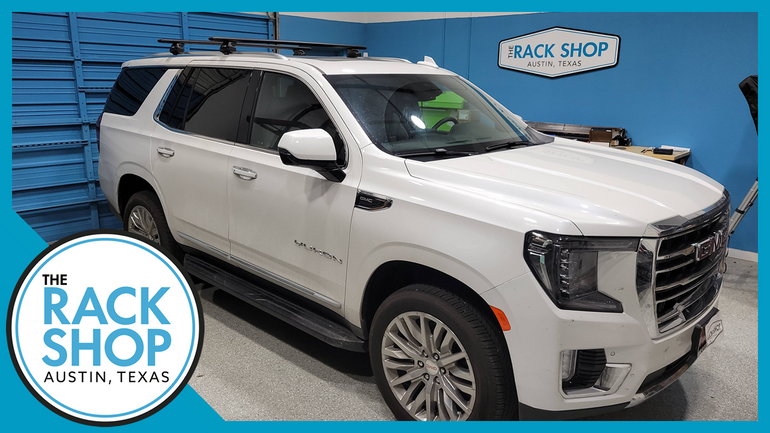 2021-2025 GMC Yukon Denali (w/flush rails) Thule Crossbar Complete Roof Rack 2021-2025 GMC Yukon Denali (w/flush rails) Thule Crossbar Complete Roof Rack