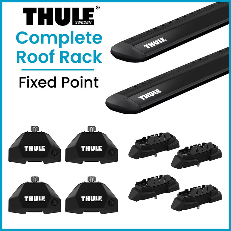 Thule Fixpoint Evo BLACK WingBar Evo Crossbar Complete Roof Rack