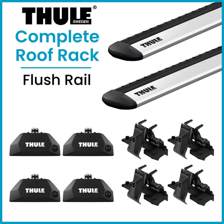 Thule Flush Rail Evo SILVER WingBar Evo Complete Roof Rack