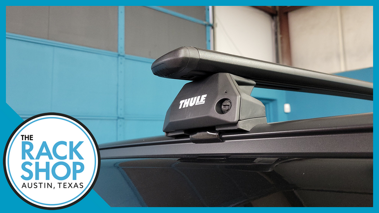 2013-2018 Hyundai Santa Fe (w/flush rails) Thule Crossbar Complete Roof Rack 2013-2018 Hyundai Santa Fe (w/flush rails) Thule Crossbar Complete Roof Rack